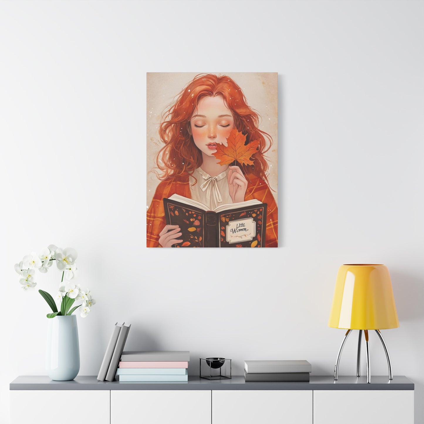 🍂 "Autumn Sunday Reads with Anne Shirley" – Cozy Book-Lover's Canvas 📖