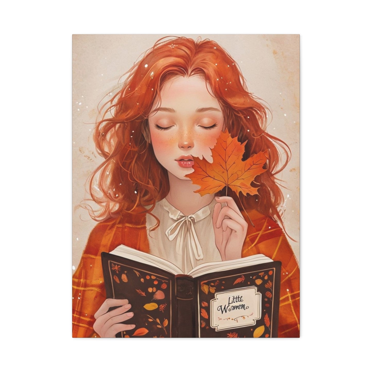 🍂 "Autumn Sunday Reads with Anne Shirley" – Cozy Book-Lover's Canvas 📖