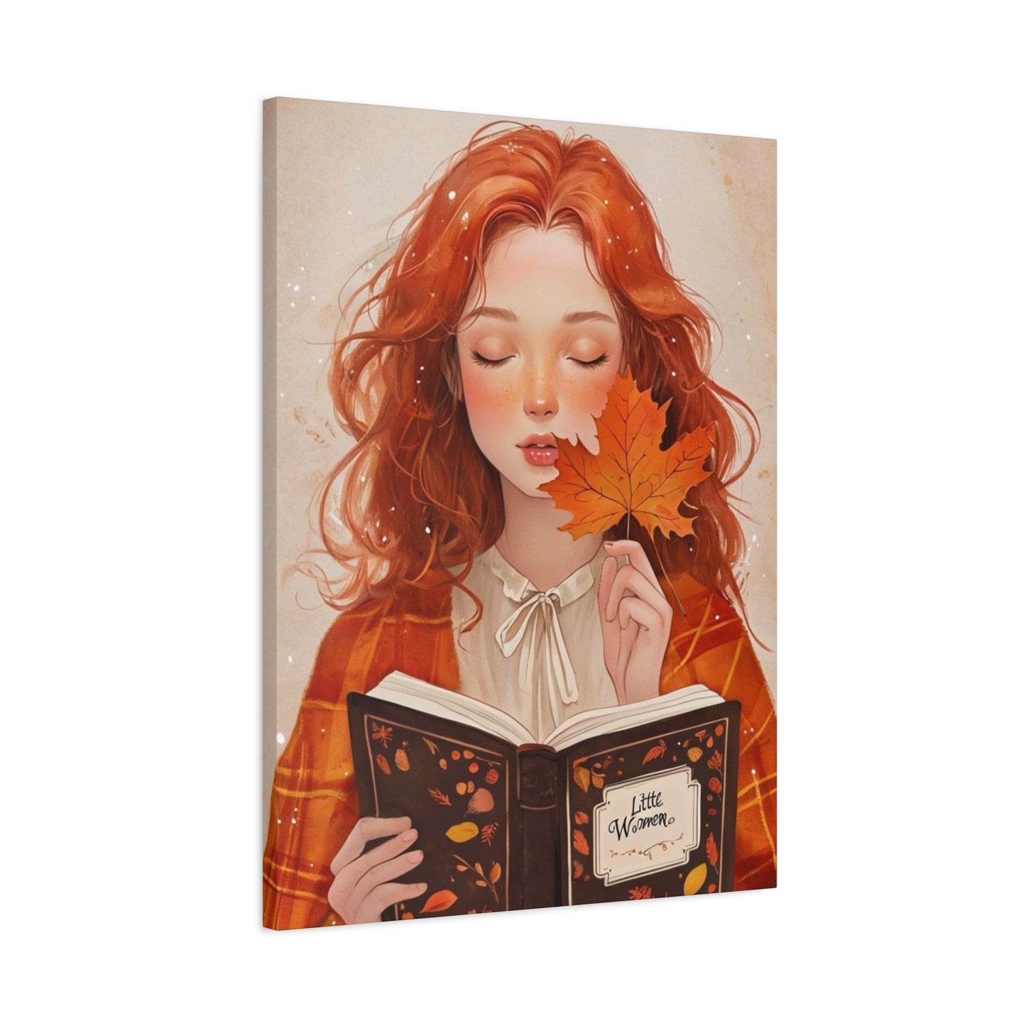 🍂 "Autumn Sunday Reads with Anne Shirley" – Cozy Book-Lover's Canvas 📖